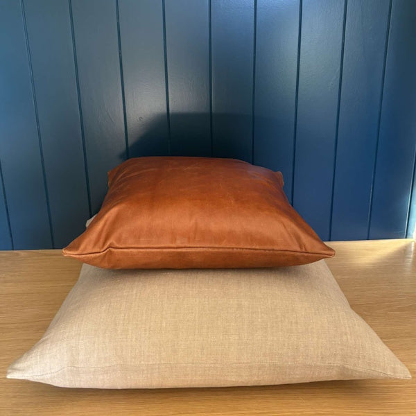 Tan Full Leather Cushion