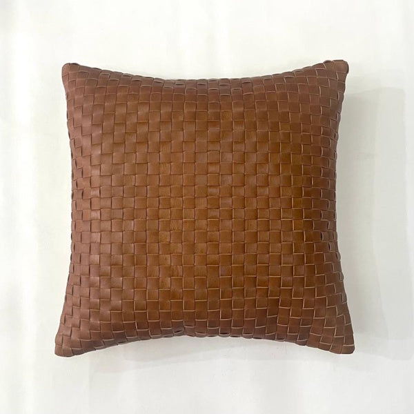 Woven Leather Cushion