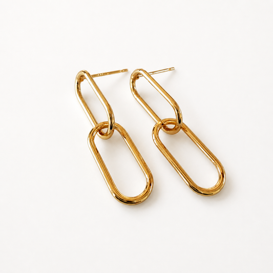 Chain Link Stud Earrings