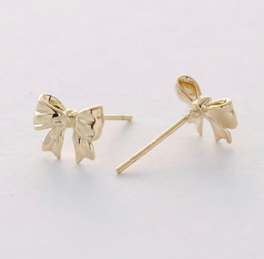 Chunky Bow Stud Earrings