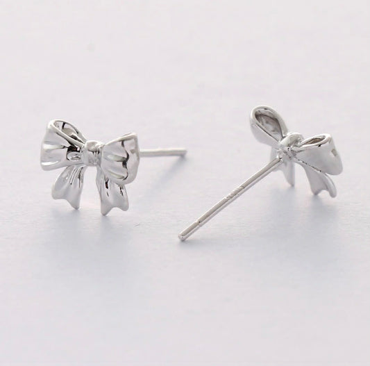Chunky Bow Stud Earrings